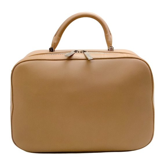 The Row Handbags - The Row Beige Leather Small Bowler Satchel